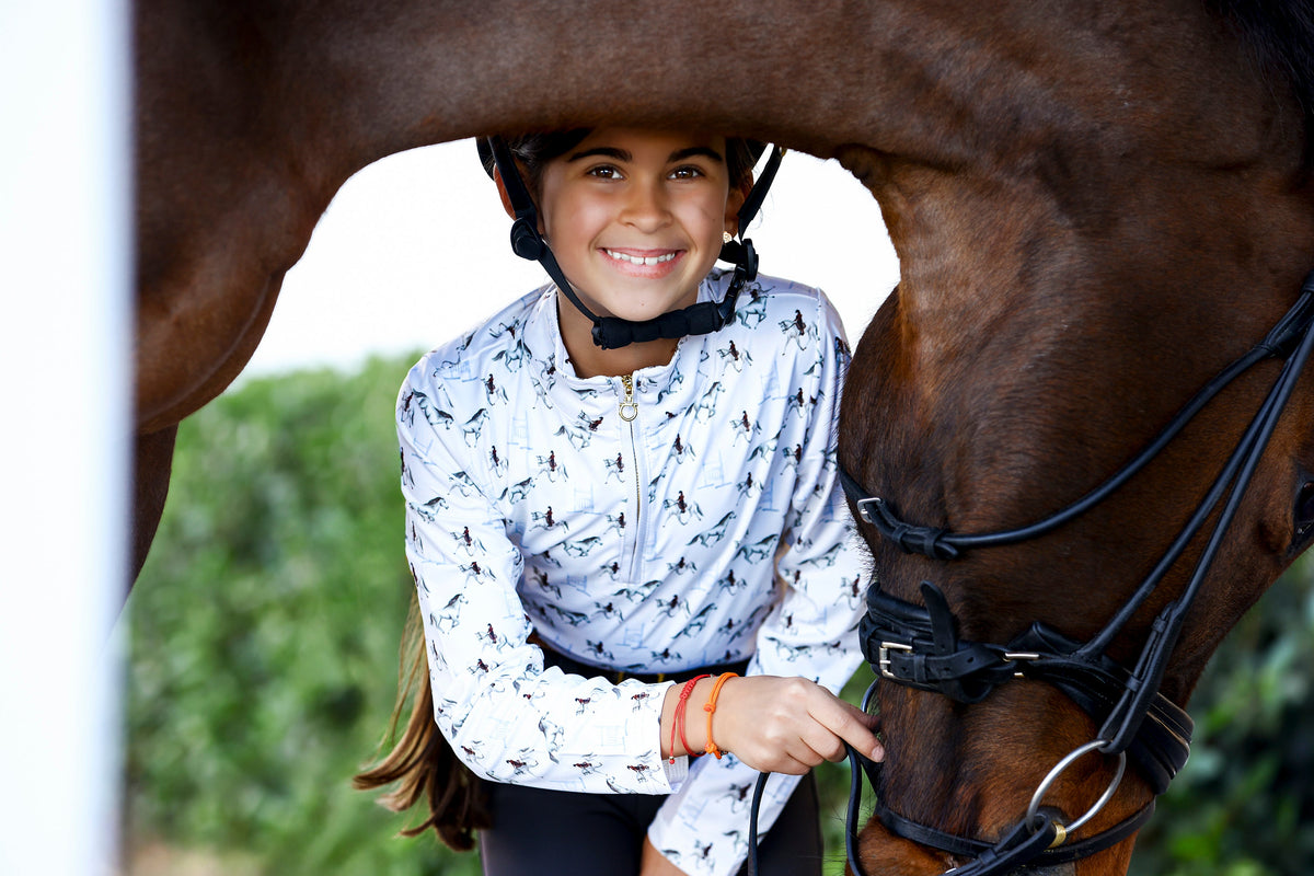 Youth Grey Horse Sun Shirt