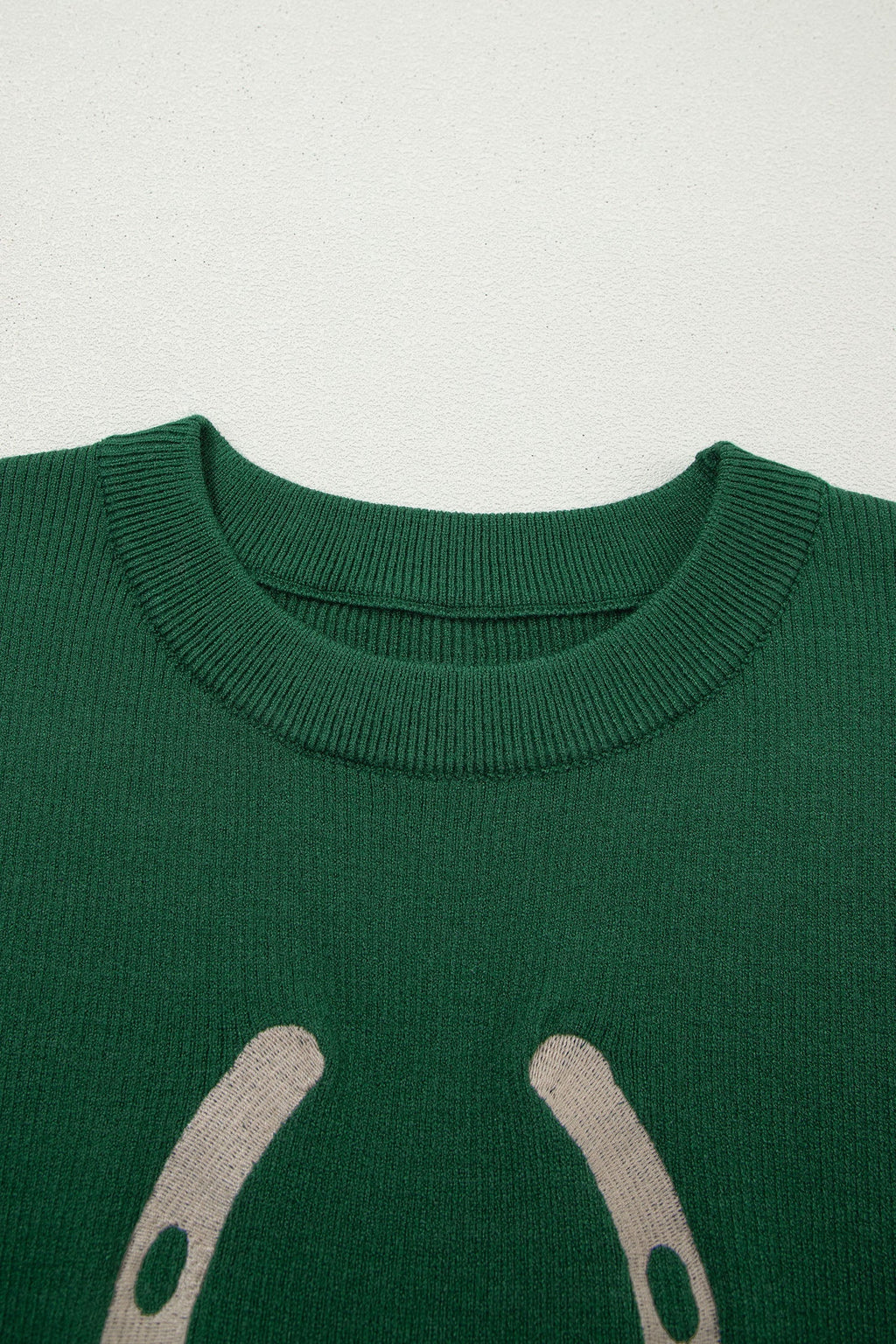 Western Horseshoe Graphic Short Sleeve Sweater