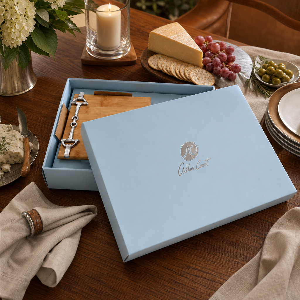 Equestrian Bamboo Cheese Set