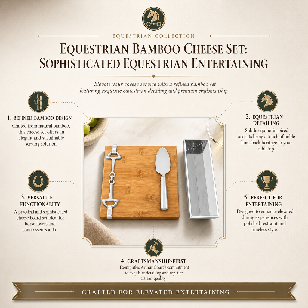 Equestrian Bamboo Cheese Set