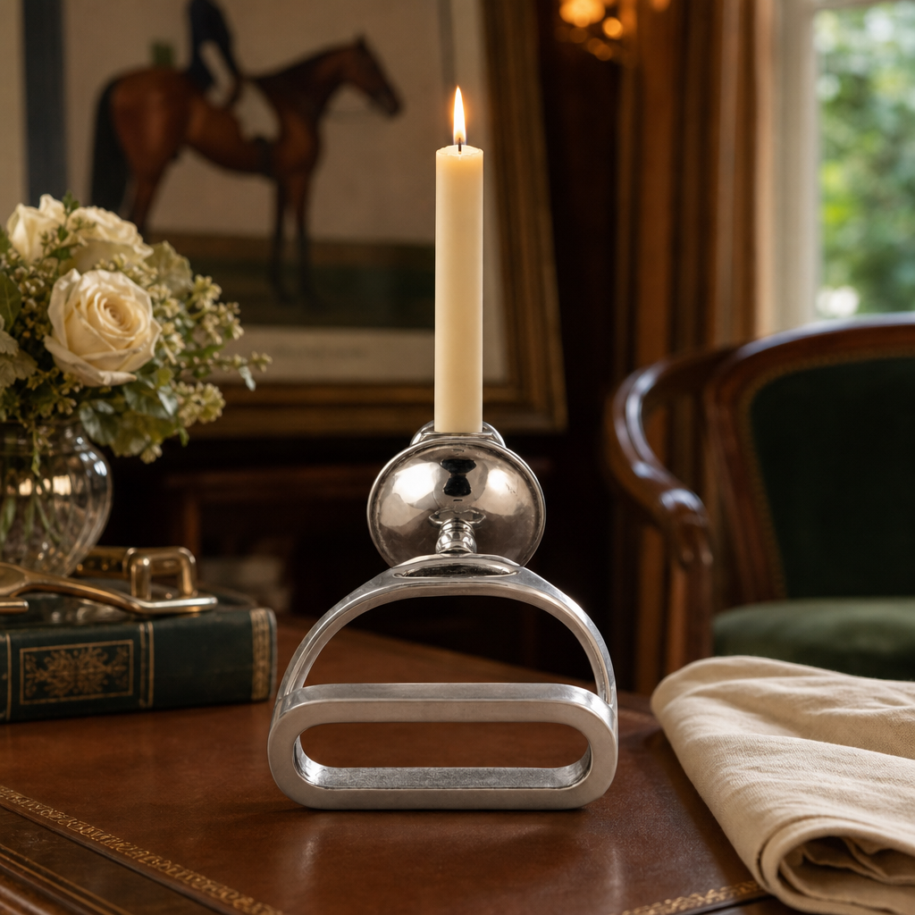 Equestrian Stirrup Candlestick