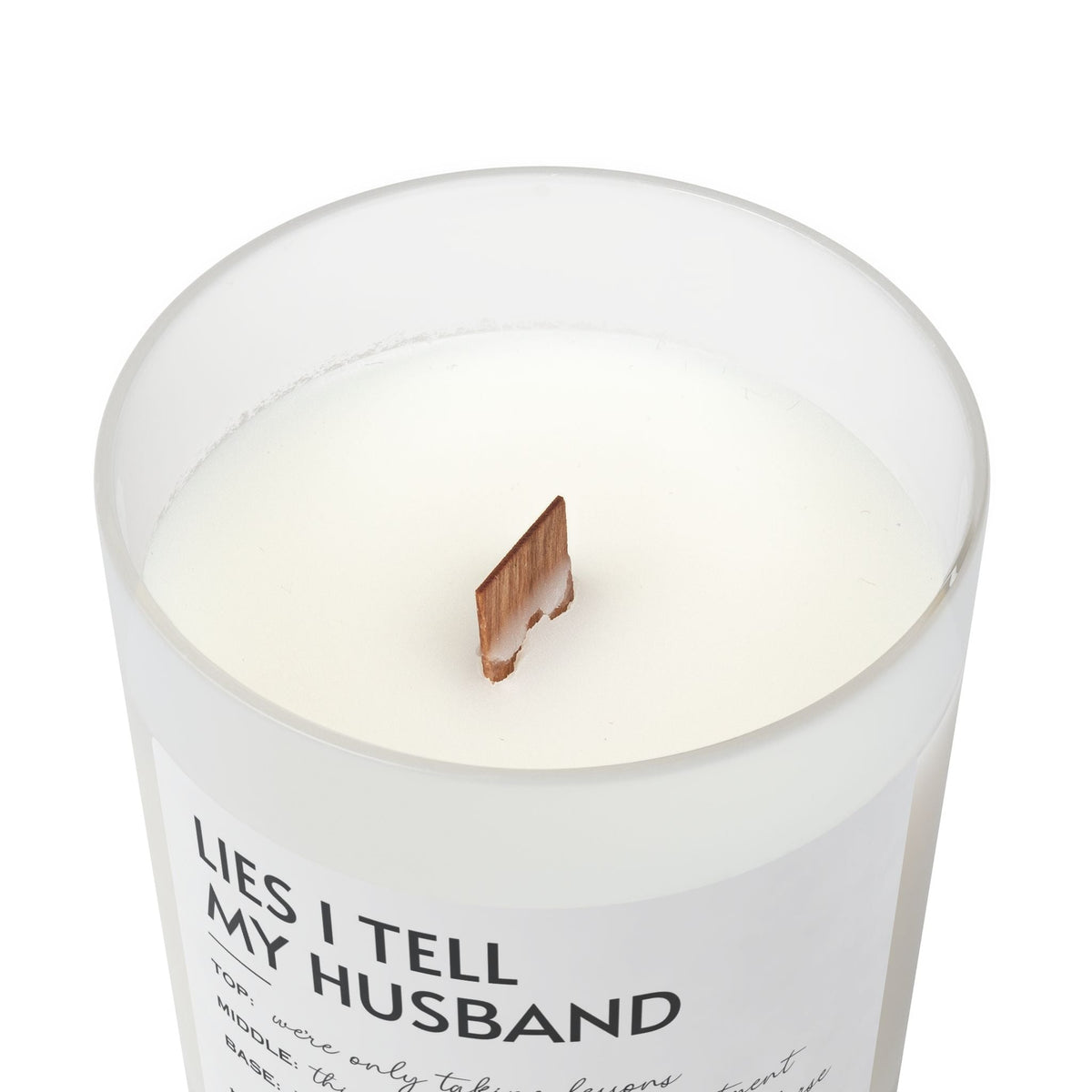 Frosted Glass Candle, 11oz - Lies