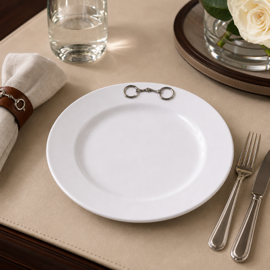Equestrian Bit Melamine Lunch Plates - Set of 4