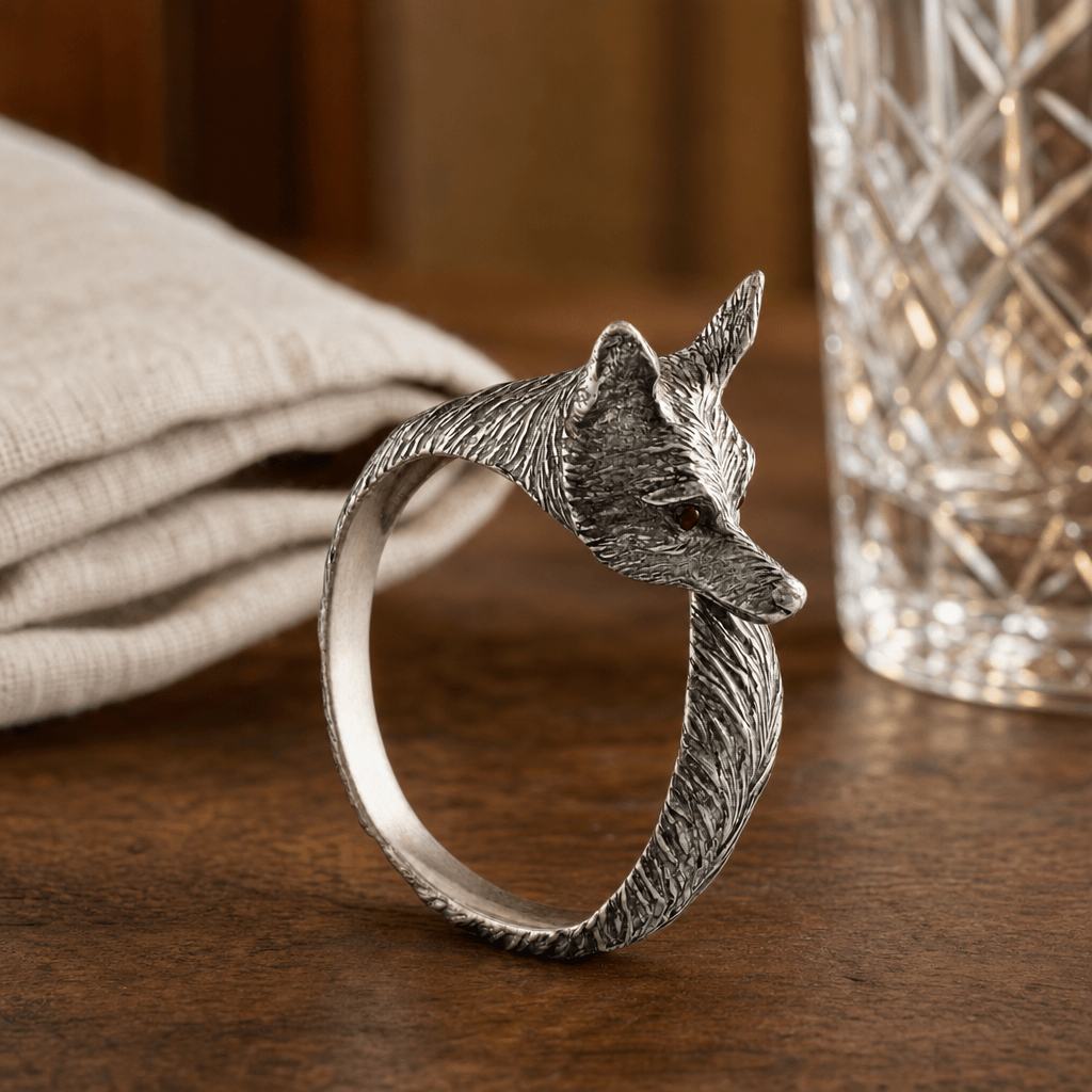 Pewter Fox Napkin Ring