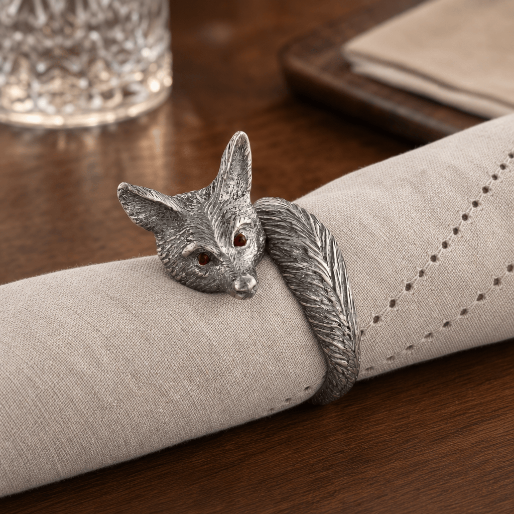 Pewter Fox Napkin Ring