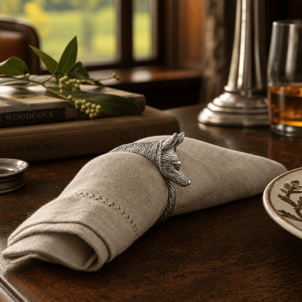 Pewter Fox Napkin Ring