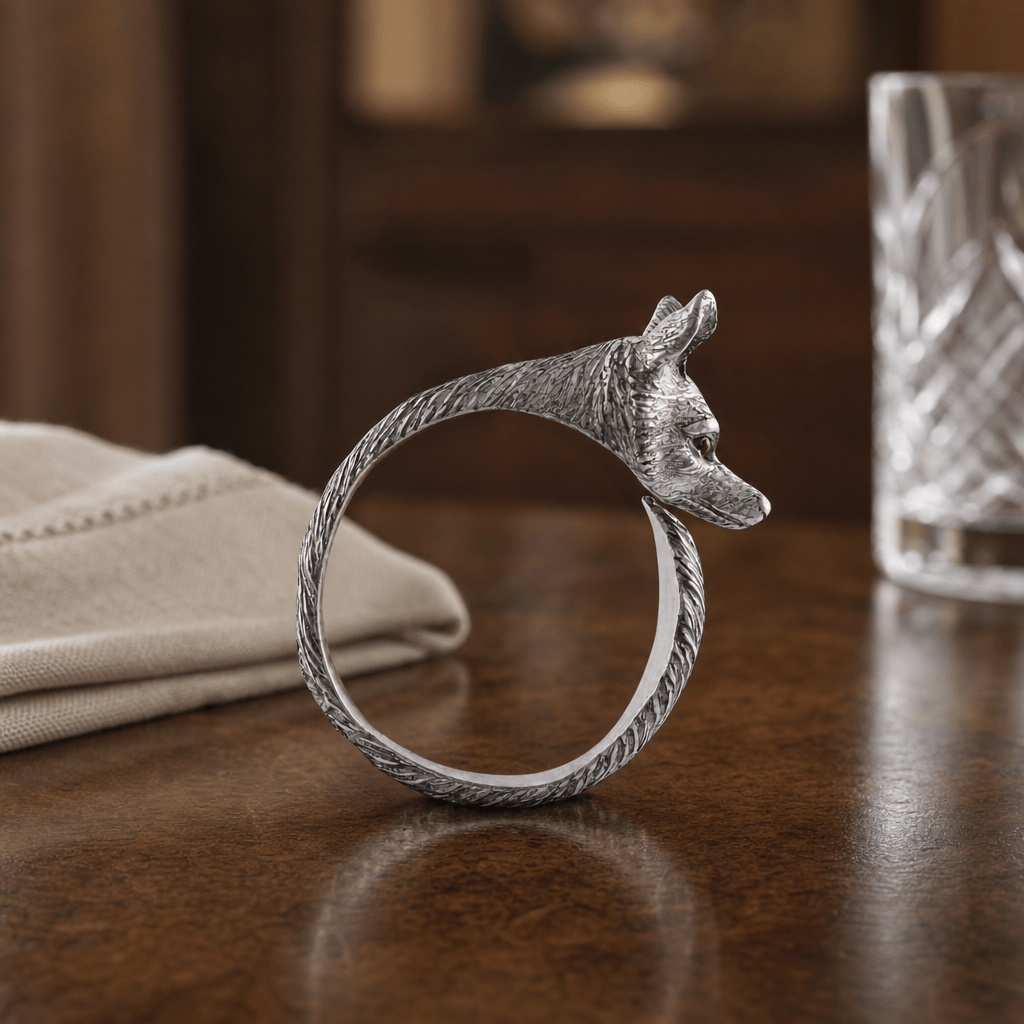 Pewter Fox Napkin Ring