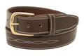 Fancy Stitched Ladies  1.5" Inch wide belt, Brown