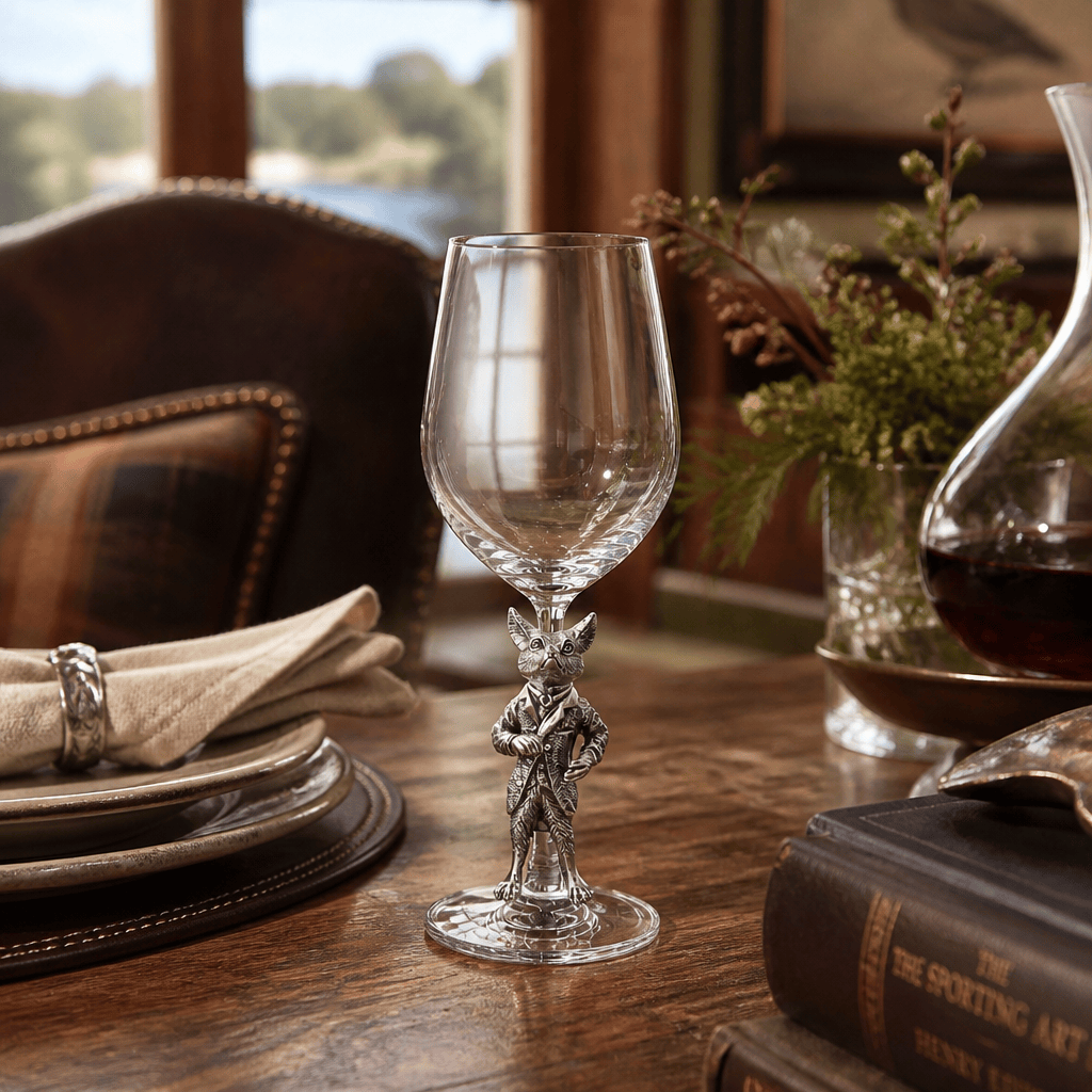 Hunting Dressed Fox Wine Glass