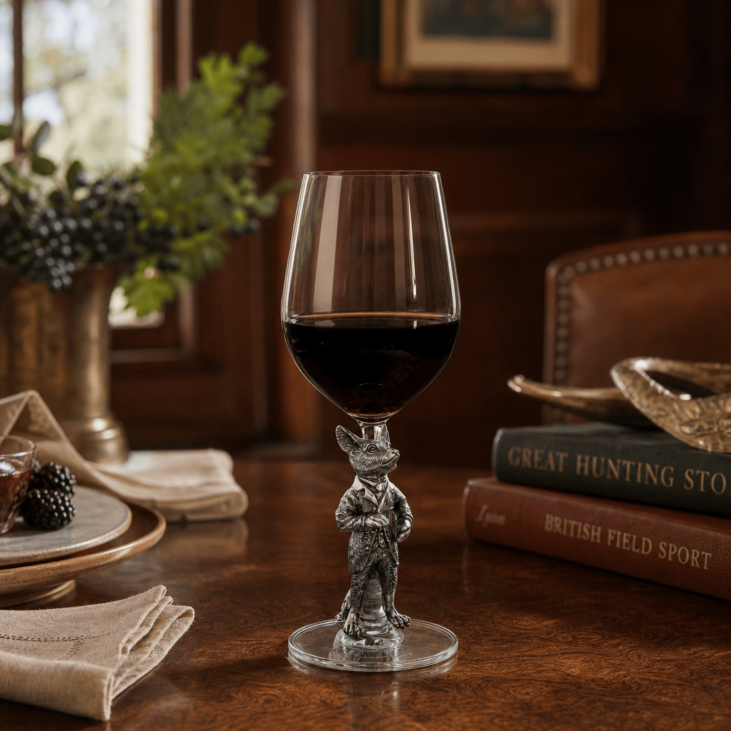 Hunting Dressed Fox Wine Glass