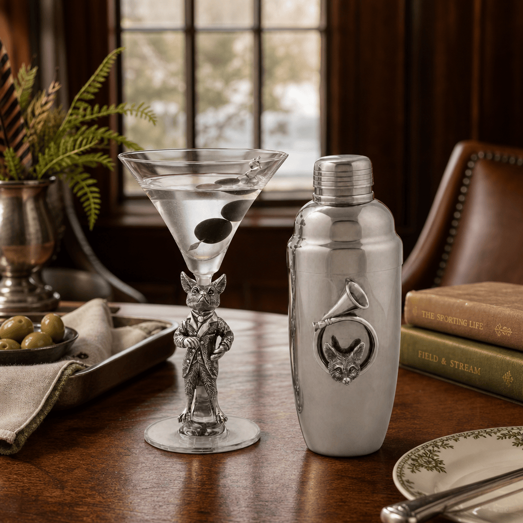 Hunting Dressed Fox Cocktail / Martini Glass