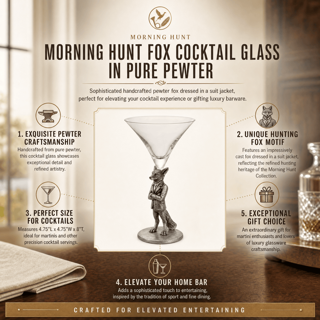 Hunting Dressed Fox Cocktail / Martini Glass