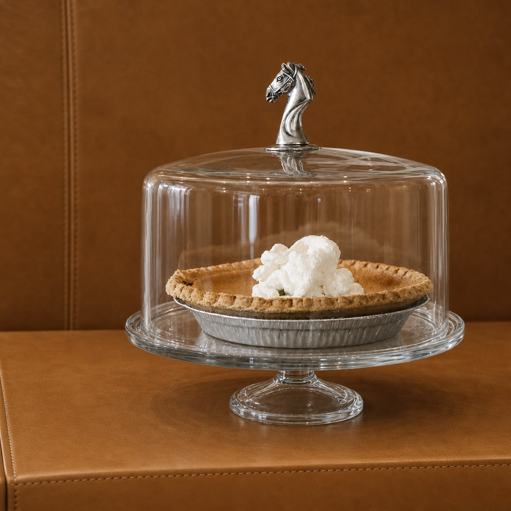 Horse Glass Covered Cake / Dessert Stand