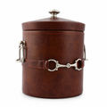 Equestrian Horse Bit Vegan Leather Ice Bucket