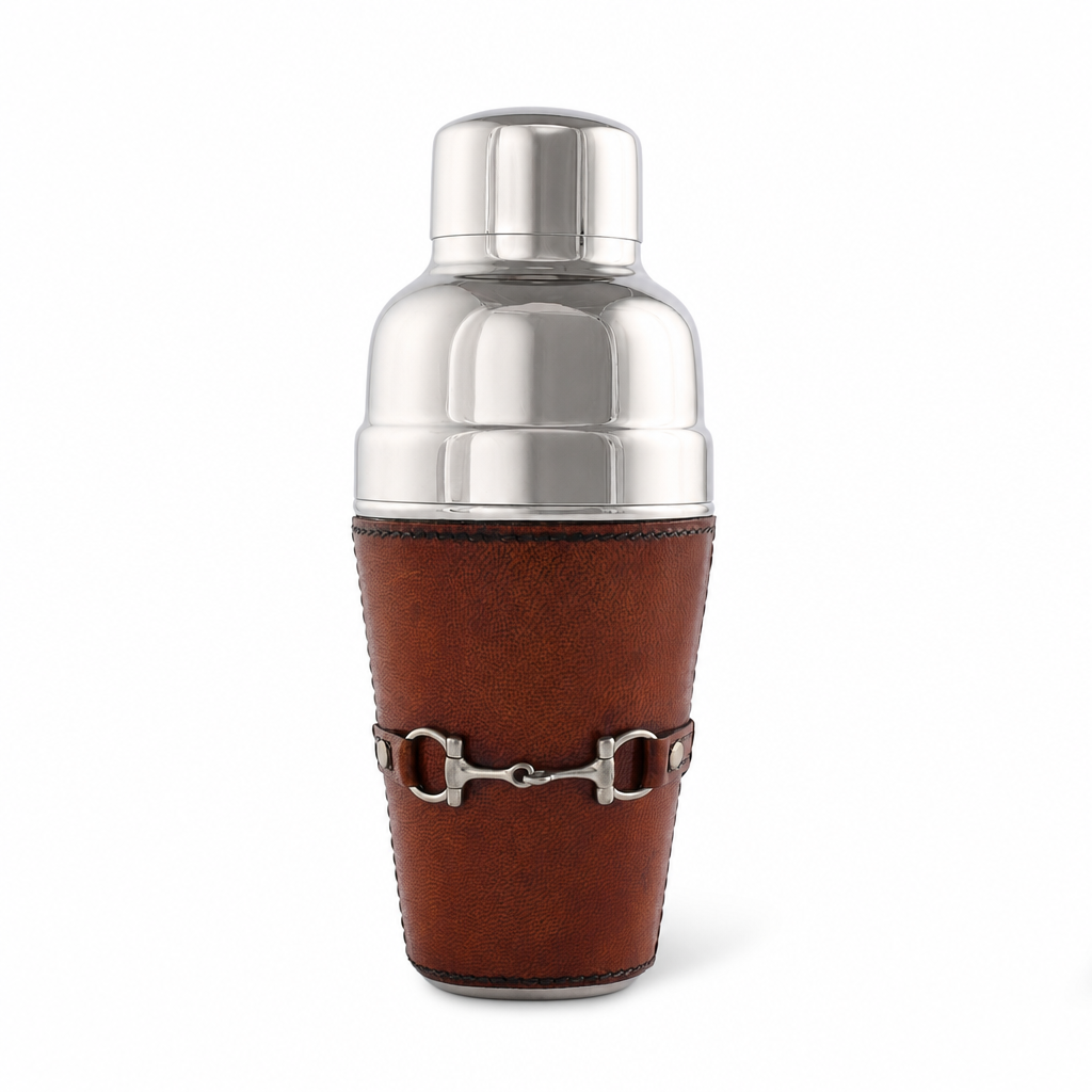 Premium Genuine Leather Equestrian Bit Cocktail Shaker