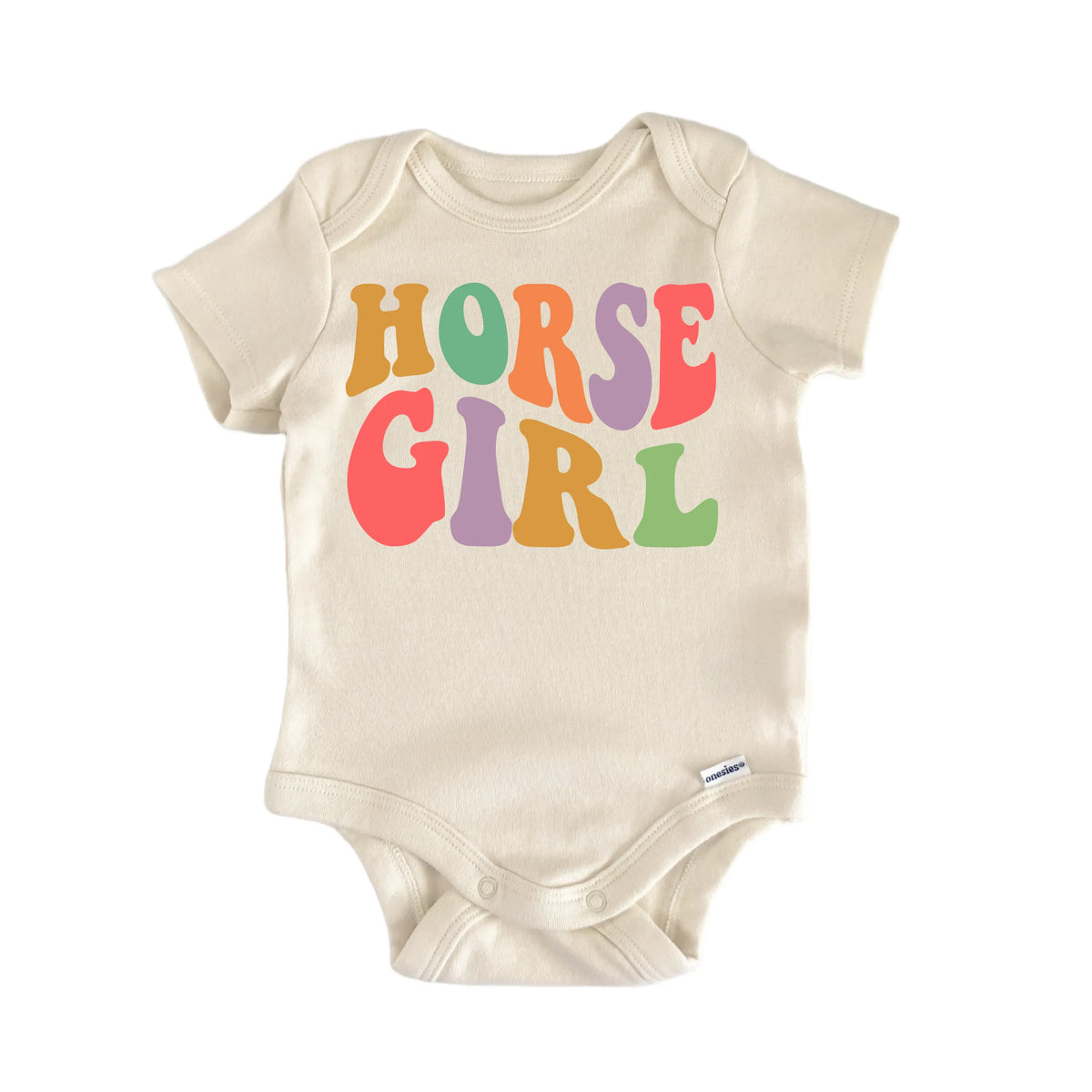Horse Equestrian Newborn Baby Bodysuit