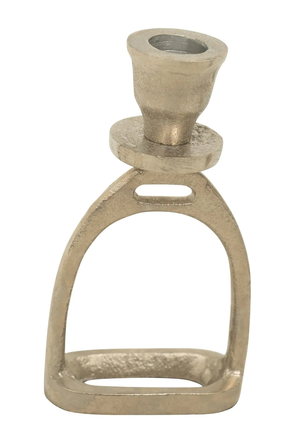 Stirrup Candle Stick Holders, Silver set of 2
