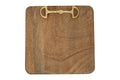 Wooden Square Tray with Gold Bit