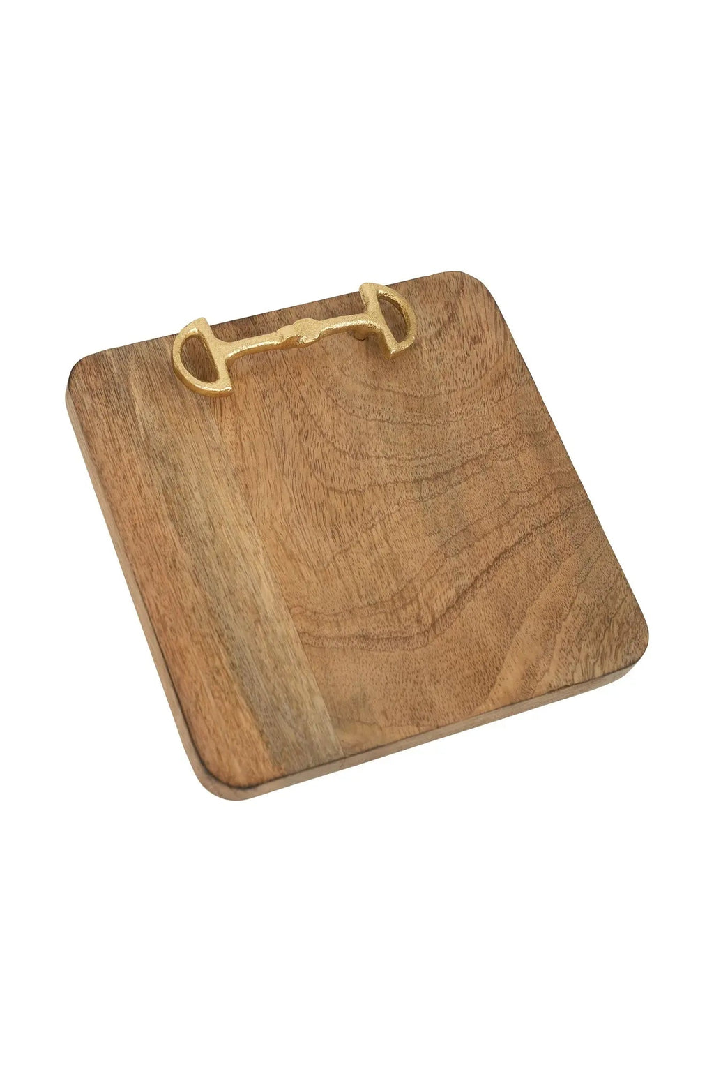 Wooden Square Tray with Gold Bit