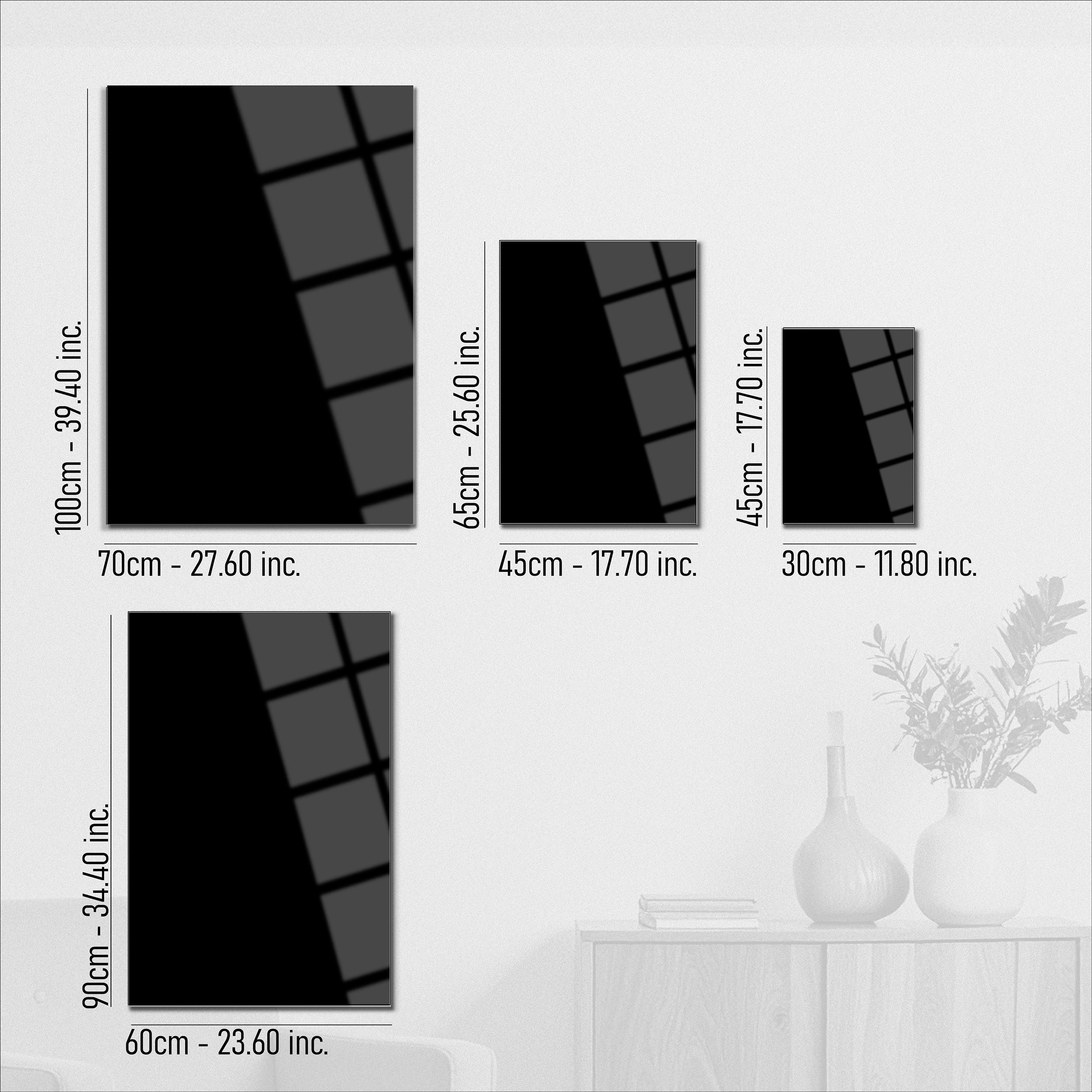 Elegant Black Horse Portrait UV Glass Wall Art
