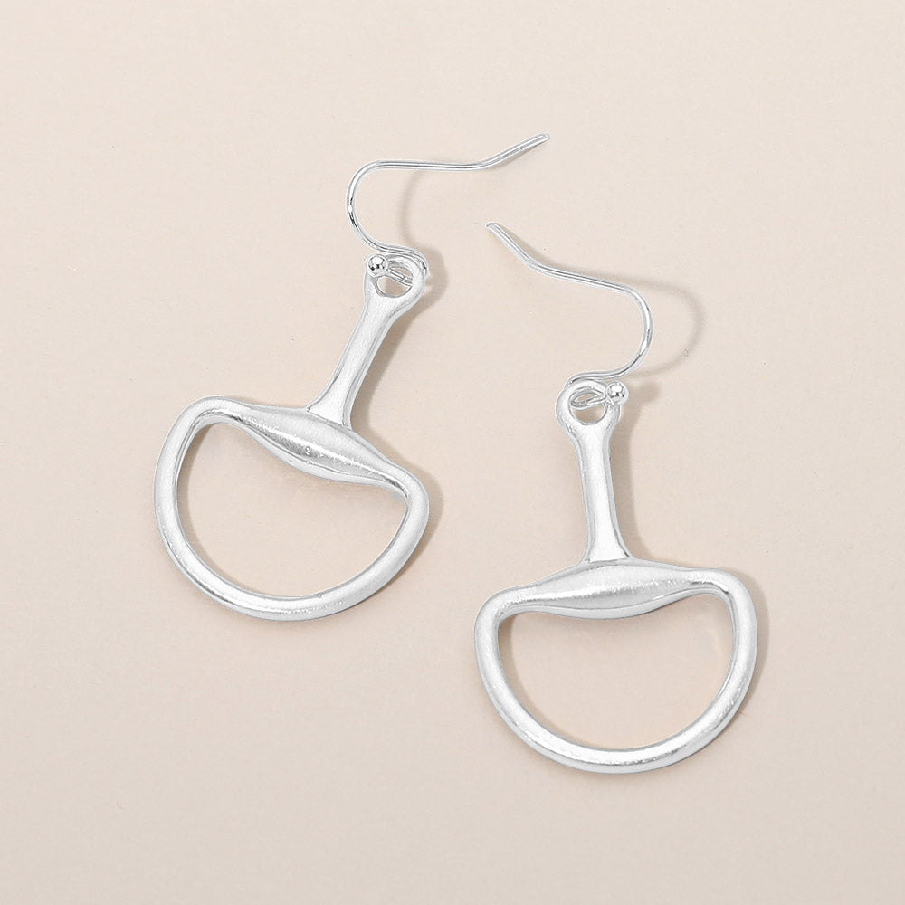 Half Horsebit Drop Earrings