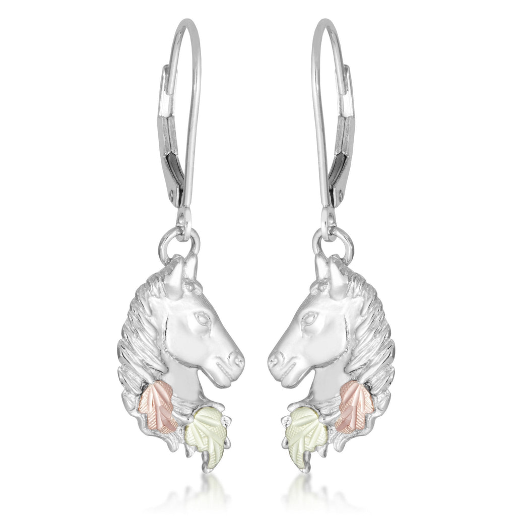 Sterling Silver Black Hills Gold Earrings