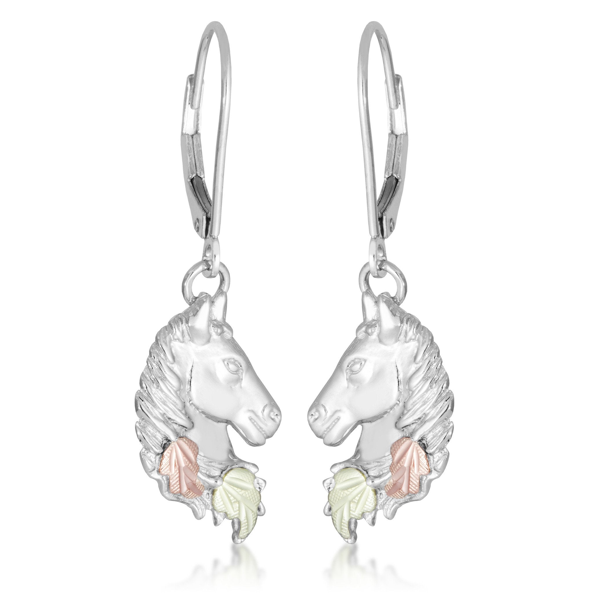 Sterling Silver Black Hills Gold Earrings