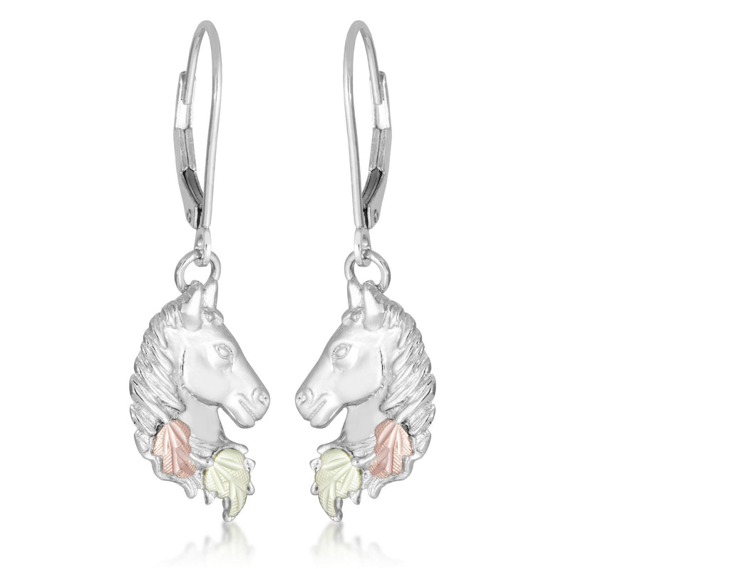Sterling Silver Black Hills Gold Earrings