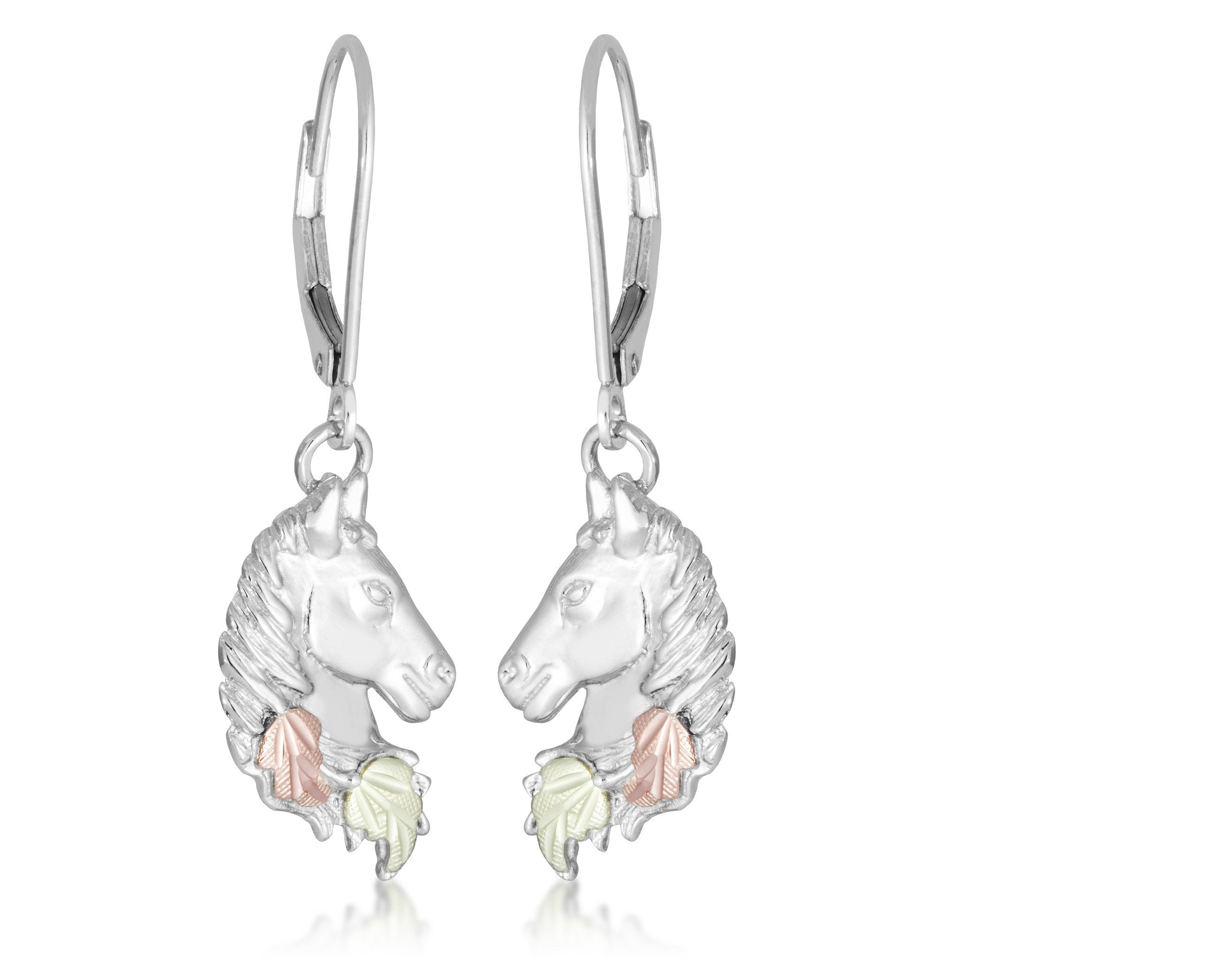 Sterling Silver Black Hills Gold Earrings