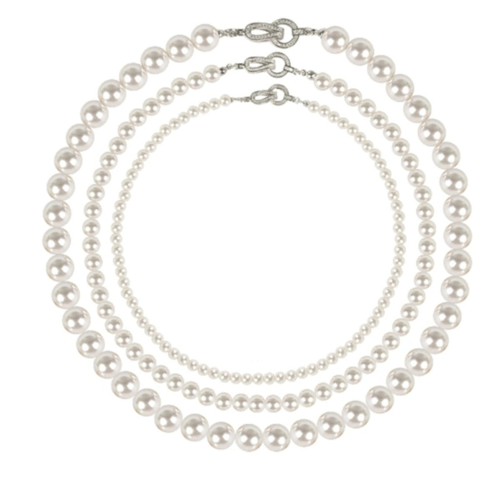 Faux Pearl Buckle Necklace