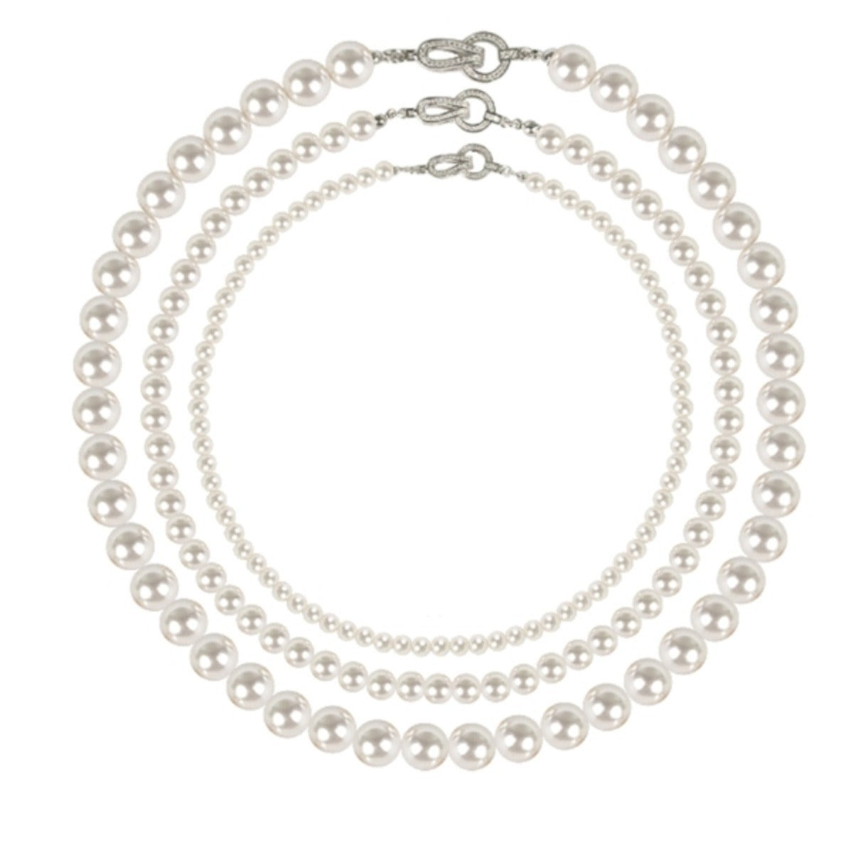 Faux Pearl Buckle Necklace