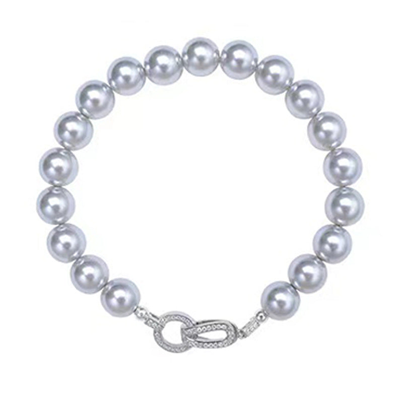 Faux Pearl Buckle Bracelet