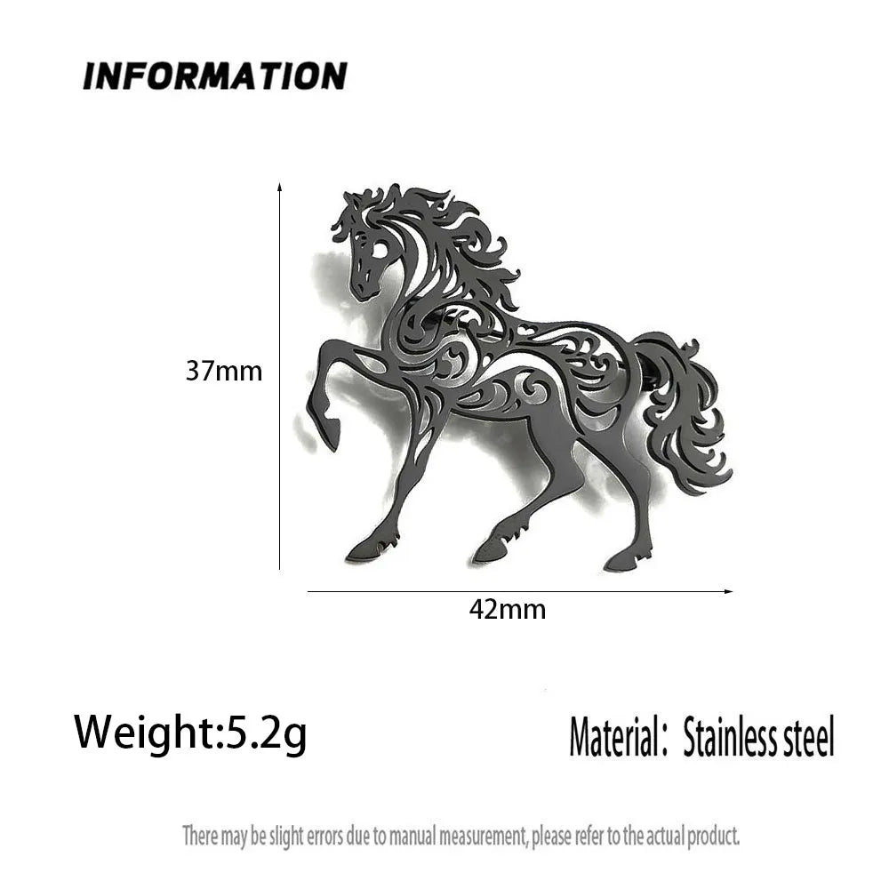 Hollow Horse Brooch