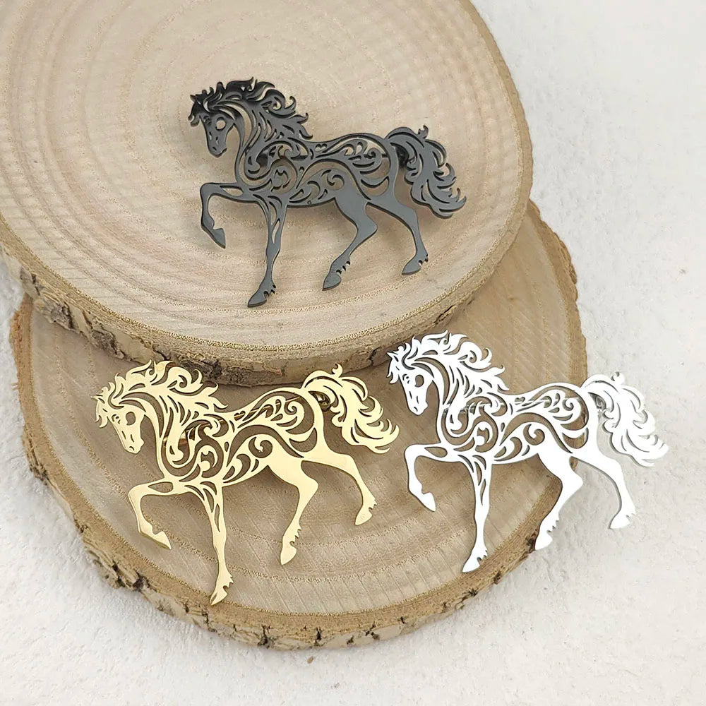 Hollow Horse Brooch