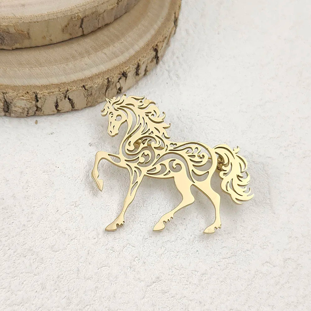 Hollow Horse Brooch