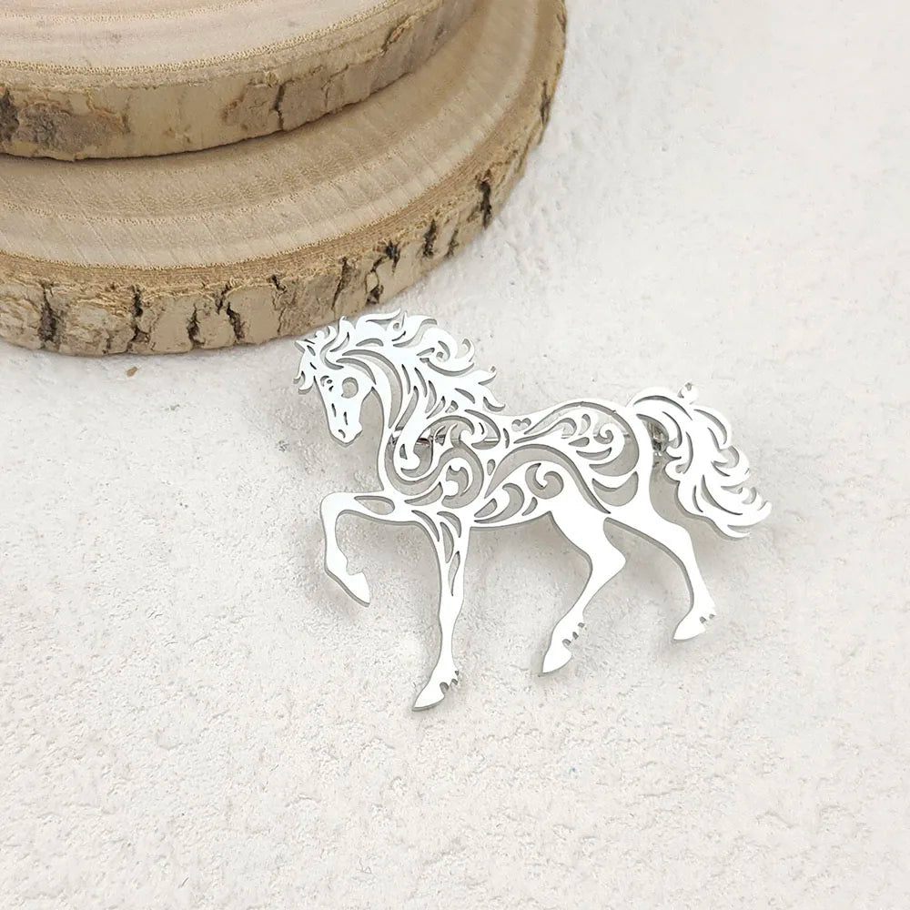 Hollow Horse Brooch