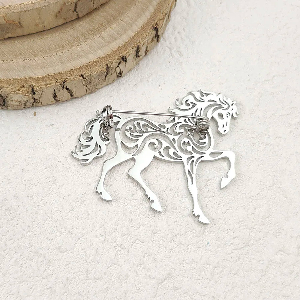 Hollow Horse Brooch