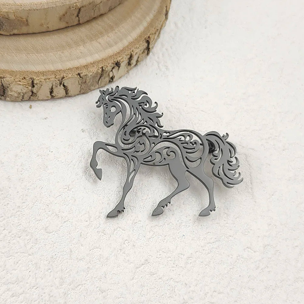Hollow Horse Brooch