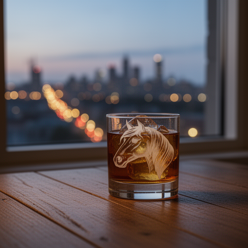 Horse Lover Whiskey Glass - Permanent Laser Etched Lowball Gift for Equestrian Enthusiasts
