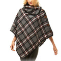 Averie Cozy Warm Plaid Poncho