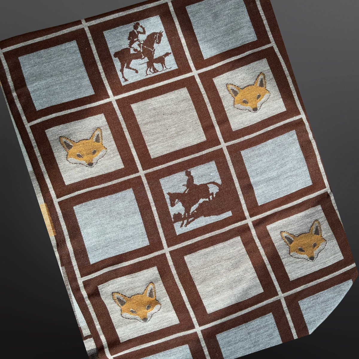 Equestrian Countryside Fox Hunt Design Scarf