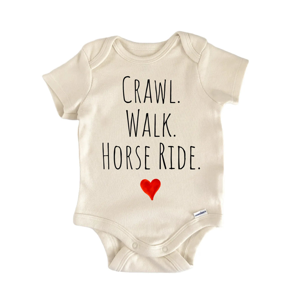 Crawl Walk Horse Ride Newborn Baby Bodysuit