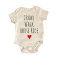 Crawl Walk Horse Ride Newborn Baby Bodysuit