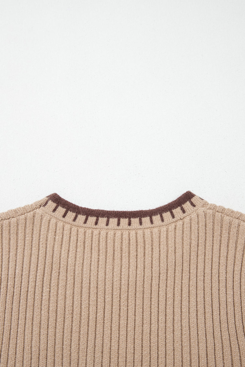 Western Horseshoe Ribbed Knit Sweater Top