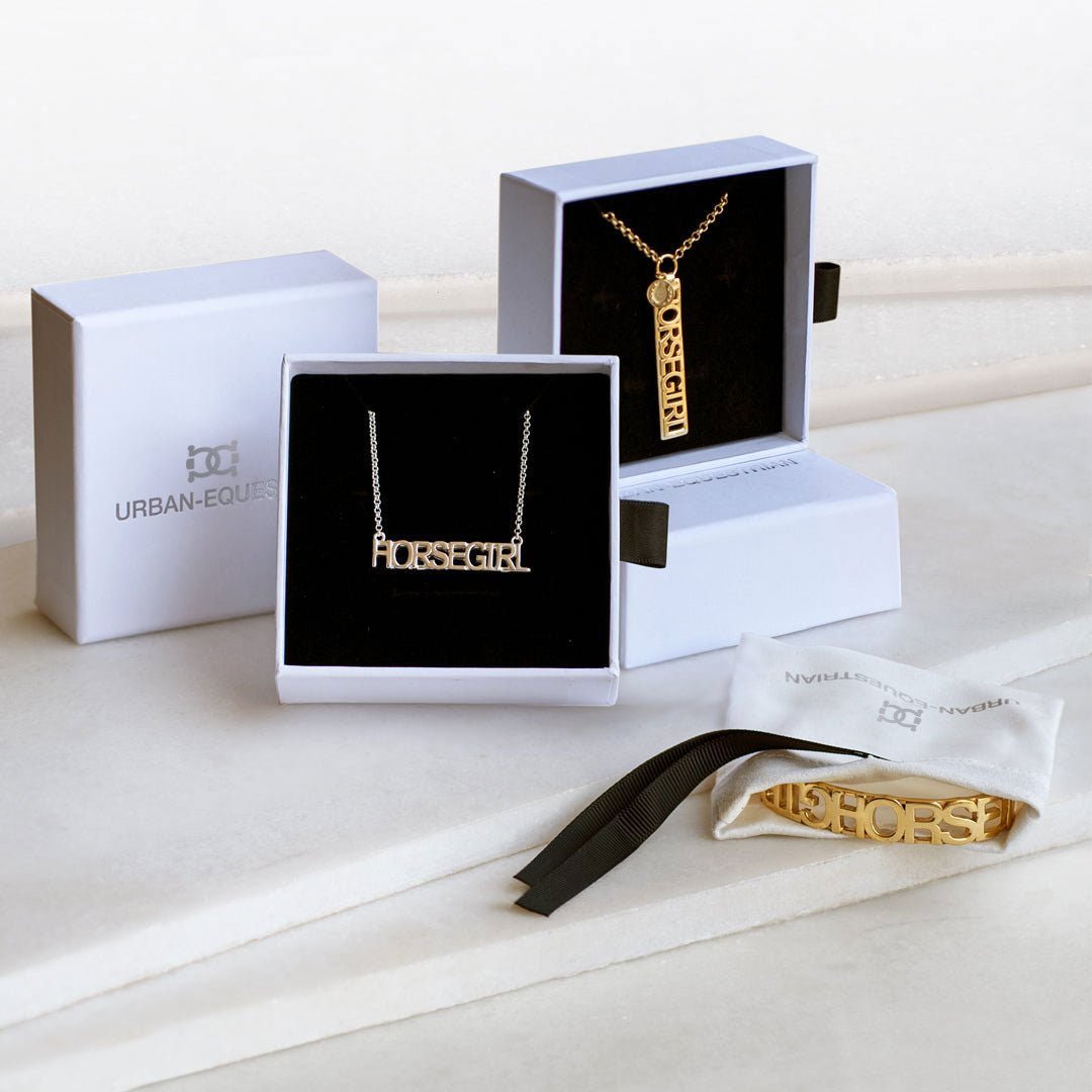 Horse Girl - Equestrian Cuff Bracelet in Gold