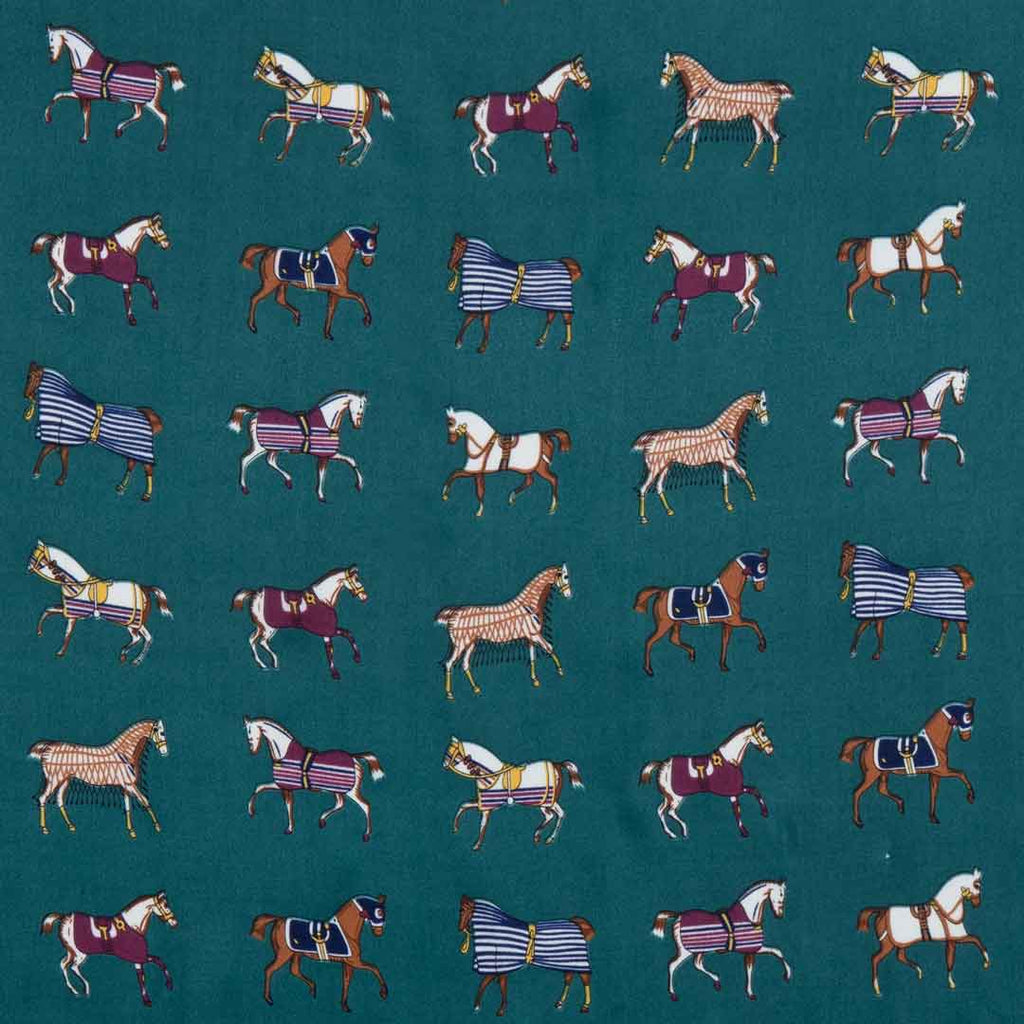 Hunt Club - Stylized Equestrian Scarf in Deep Teal
