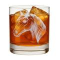 Horse Lover Whiskey Glass - Permanent Laser Etched Lowball Gift for Equestrian Enthusiasts