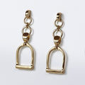 Langley - Equestrian Riding Stirrup Earring in Gold