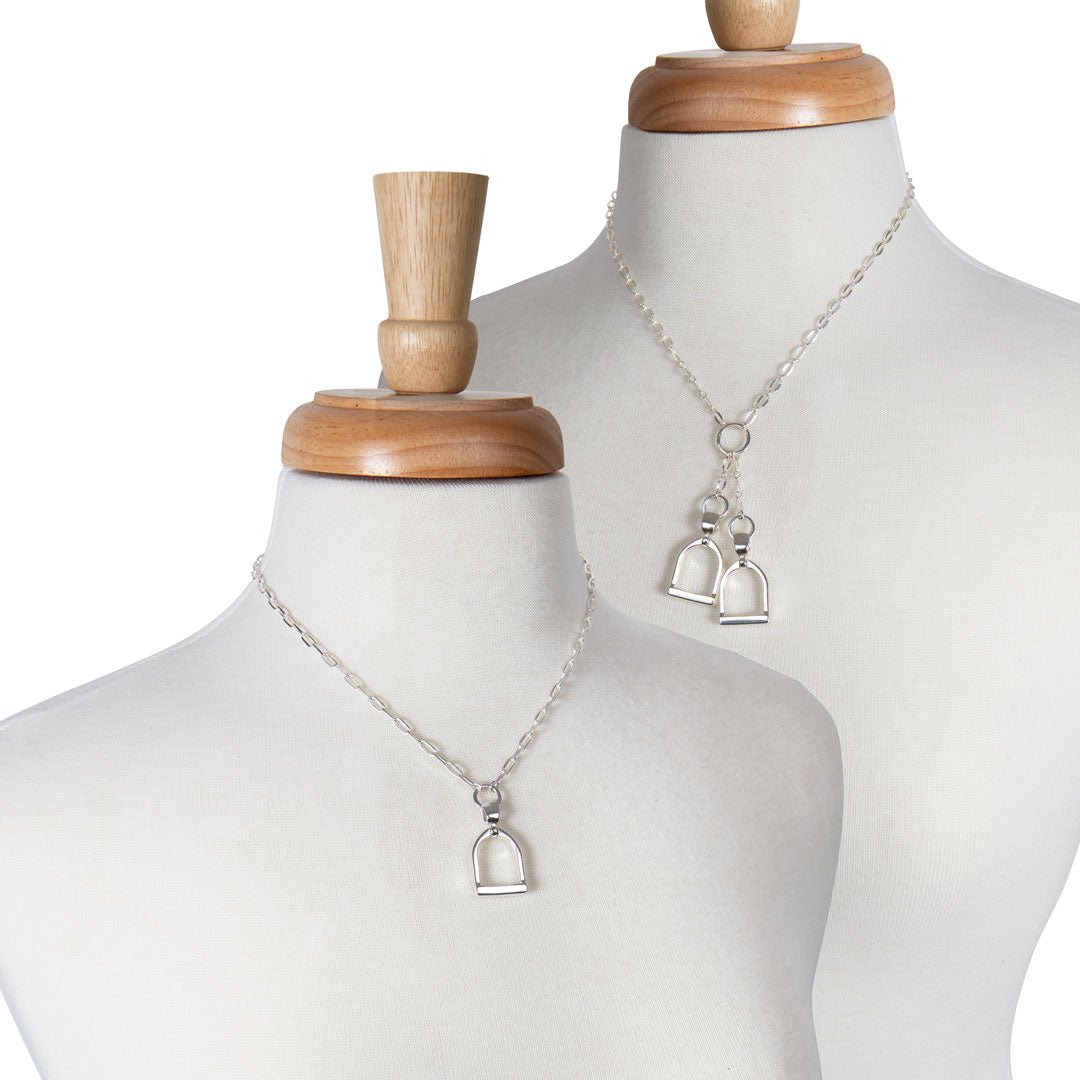 Langley - Equestrian Riding Stirrup Earring in Silver