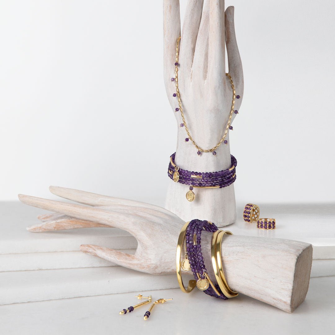 Prism - Amethyst Equestrian Horseshoe Necklace Or Choker